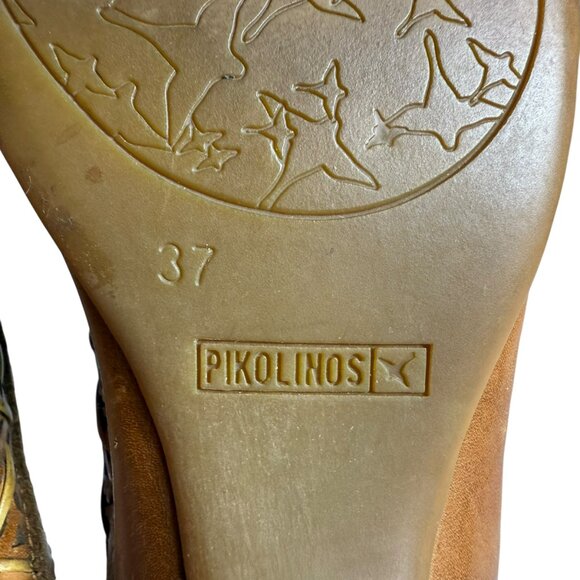 Pikolinos Brown Leather Woven Mules – Size 37 (US ~6.5-7) - Picture 4 of 9